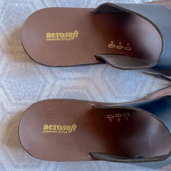 Aerosoft Orthopedic Flat Sandals Black/Brown Women’s Sz: 41 EU. (10 US) - Picture 4 of 12
